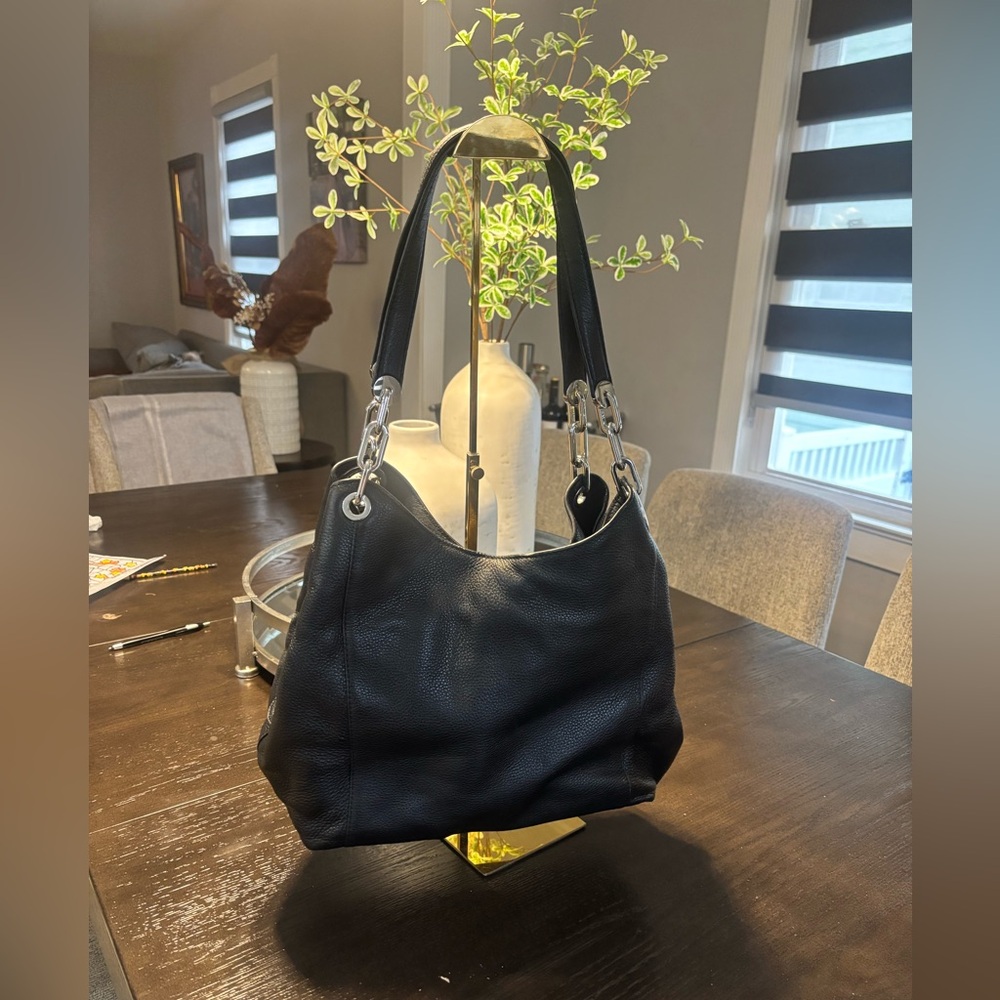 Michael Kors Black Leather Tote Bag - Picture 2 of 9
